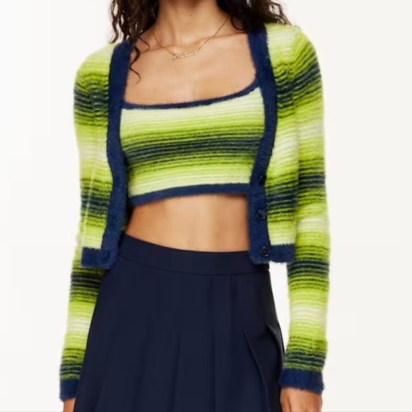 Aritzia Sunday Best Reese Striped Cardigan - Picture 1 of 8
